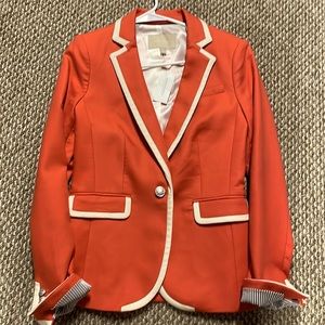 Brand New Banana Republic deep orange lined blazer